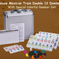 Smilejoy Double 12 Colorful Number Dot Dominoes, Mexican Train Domino Game Double Twelve Domino Set With Aluminum Case, 91 Tiles