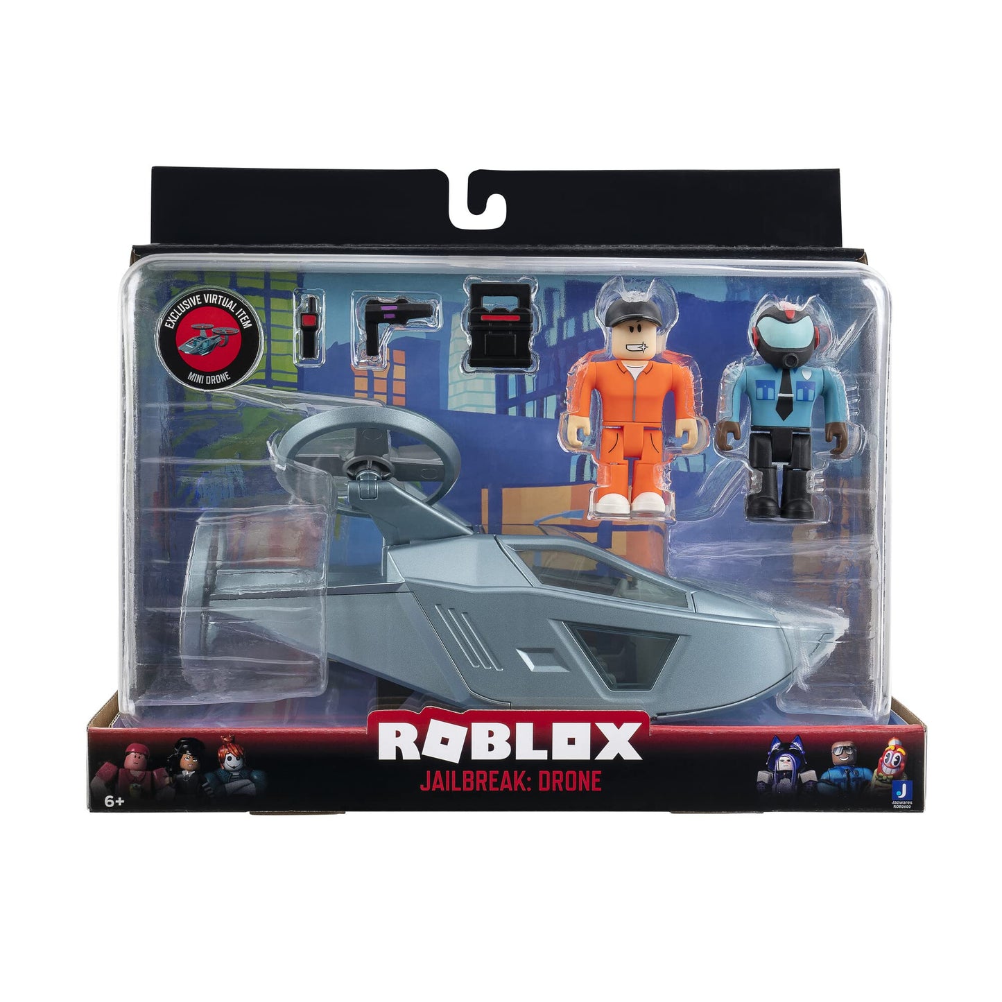 Roblox Action Collection Drone Deluxe Vehicle - Multicolor, Plastic, Model ROB0600, Includes Exclusive Virtual Item