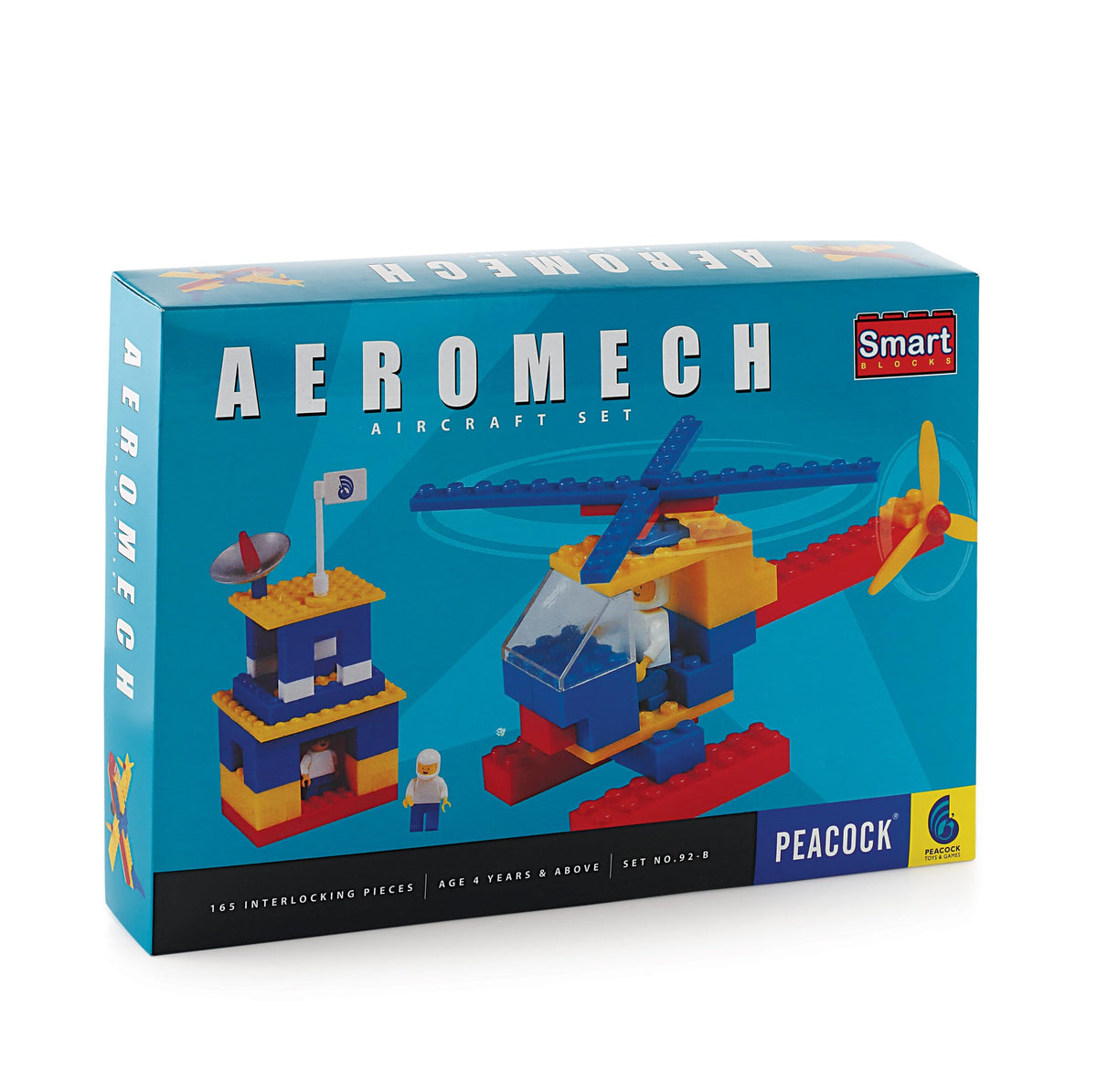 Peacock Toys And Games Aeromech Aircraft Game Set Creative Imaginative Interlocking Constructive Building Blocks & Toy Set For K