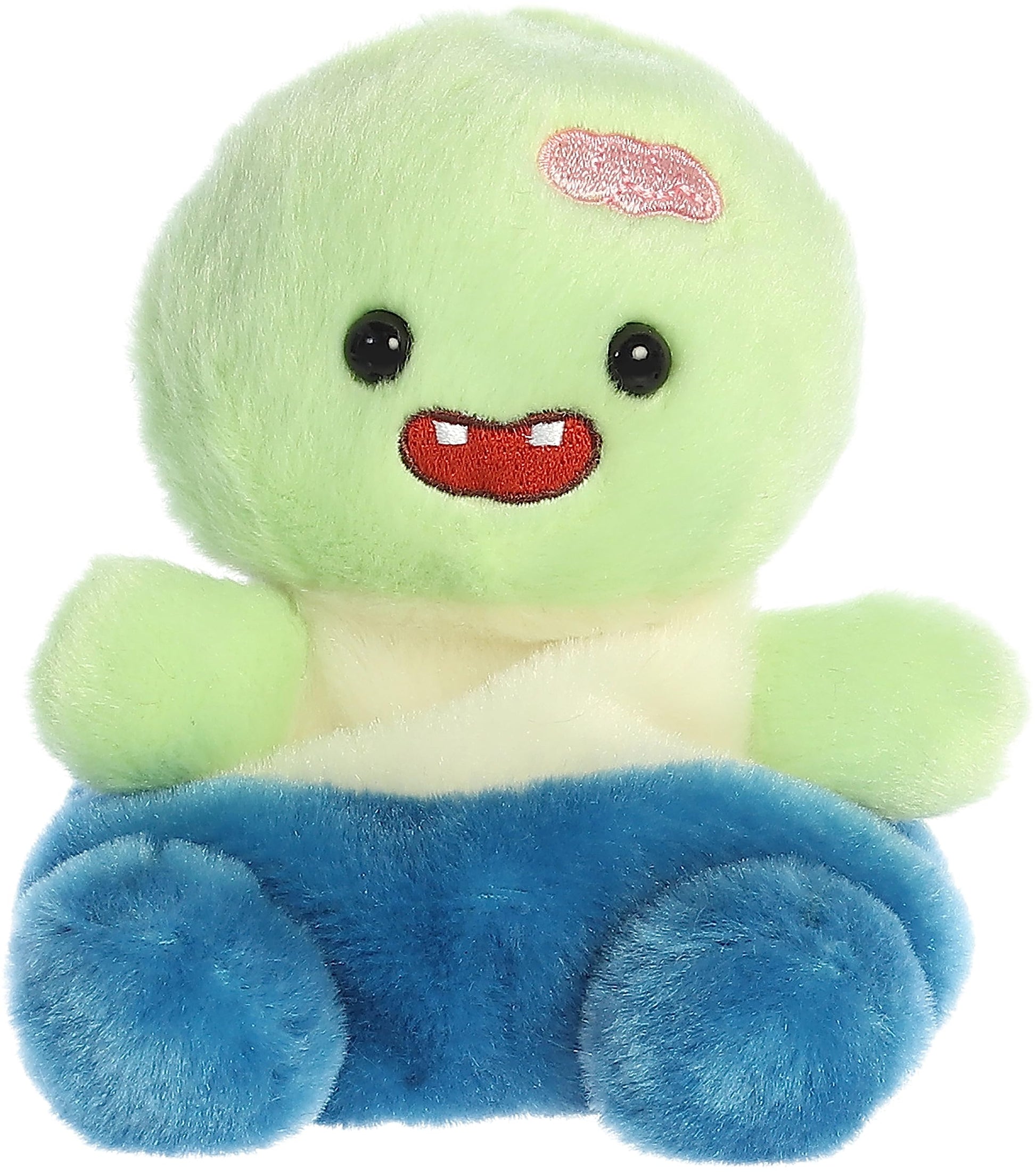 Aurora Adorable Palm Pals Brainy Zombie Stuffed Animal - Pocket-Sized Fun - On-The-Go Play - Green 5 Inches