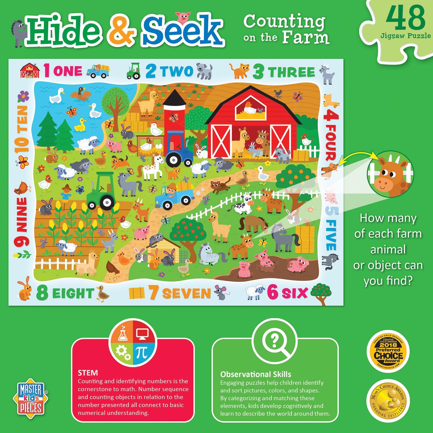 Counting On The Farm 48 Pc