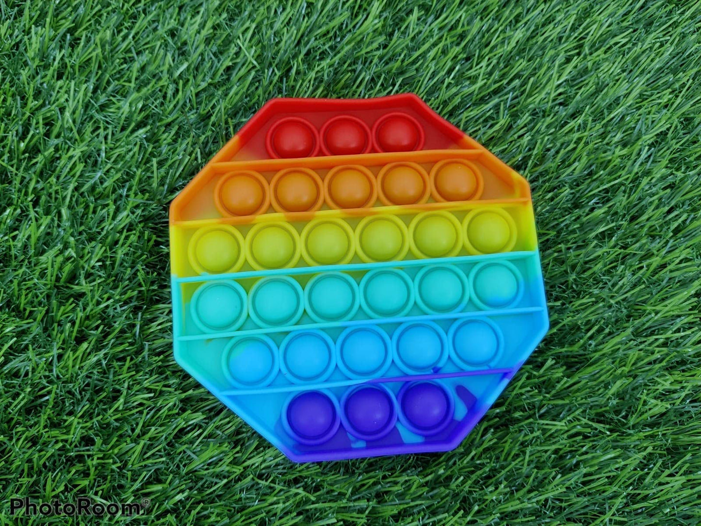 Funblast Octagonal Pop It Fidget Toy, Autism Special Needs Silicone Stress Reliever, Squeeze Sensory Toy