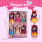 dollbie 6 Pack 4 Inch Mini Fashion Doll Collection - 6 Unique Stylable Hair Dolls with Rotatable Limbs & Cute Outfits | Collecti