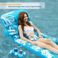 Jasonwell Inflatable Pool Float Adult - Large Blue Vinyl Lounger with Adjustable Backrest & Cup Holders, Model CPLF-190D