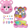 Polly Pocket Care Bears Dolls & Playset with Toy Car, Multicolor, Model JCC14, Travel Toy