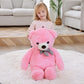 Ikasa Giant Teddy Bear Plush Toy Stuffed Animals (Pink, 30 Inches)