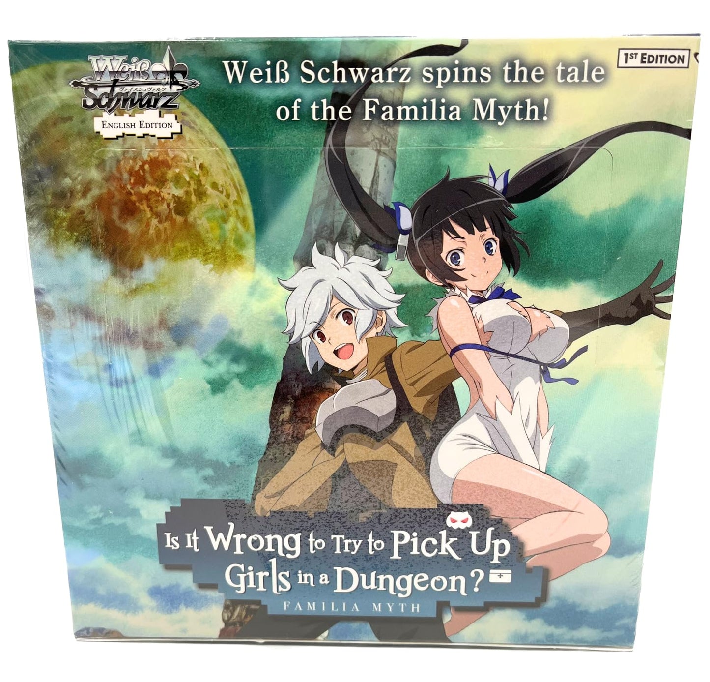 Weiss Schwarz Booster Display - Is It Wrong to Pick Up Girls in a Dungeon - White - Model WSE-DDM-S88-BP - Cardboard