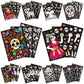 Zhanmai 30 Pcs Color Your Own Funny Day of The Dead Posters DIY Happy Day of The Dead Crafts Bulk Color Your Own Poster DIY Craf