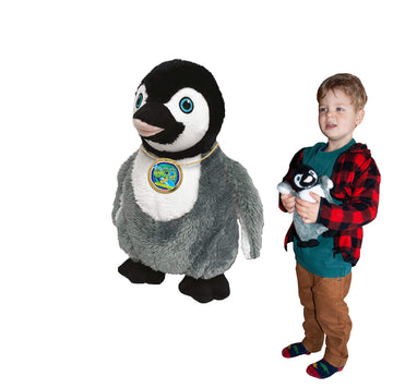 Ecobuddiez - Penguin From Deluxebase. 8 Inch Penguin Plush Toy. Eco Friendly Child Safe Penguin Stuffed Animal Made From Recycled Plastic Bottles.