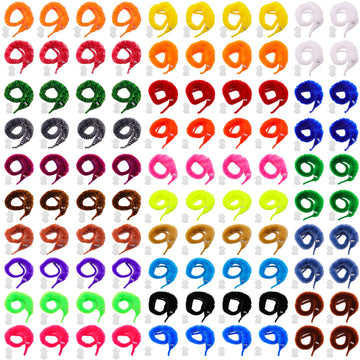 Onest 100 Pieces Magic Worm Toys Wiggly Twisty Fuzzy Worm Toys Carnival Party Favors, 25 Colors