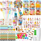 Poen 172 Pcs Farm Animal Party Favors Set Include Cup Straw Stamp Clap Bracelet Keychain Ring Puzzle Sticker Animal Miniature Ca