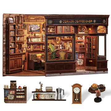 Cutefun Book Nook Kit, Diy Miniature Dollhouse Booknook Kit For Adults And Teens, Tiny House Bookshelf Insert Decor With Led Lig