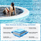 Danrelax 8' Round Inflatable Floating Dock  Sunchill Float Ring  Hck Tanning Pool with 4in Woven Fabric  Manual Pump for 1-2 Min Quick Inflate/Deflate  Fits 2-8  Ideal for Lakes  Pools  Oceans