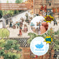 Puzzles For Adults 1000 Pieces, Momibook Jigsaw Puzzles Of Chinese Vintage Village Town Cat, Painting Image 81.3X40.6Cm(32''X16'
