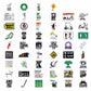 BulbaCraft 100Pcs Vinyl Golf Stickers – Funny Scrapbooking & Laptop Decals, Golf Party Decorations, Gifts for Men & Women