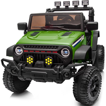 Hikiddo 24V Kids Ride On Car, Kids Electric Vehicles Car Ride On Toy Truck For Toddlers W/Remote Control, 400W Motor - Green