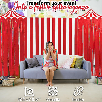 Fun Express Carnival Backdrop Banner - Party Decor - 1 Piece