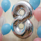 Paticool Silver Number 8 Balloon, 40 Inch Large Number Foil Mylar Balloons For 8Th Girl Boy Birthday Party Celebration Decoratio