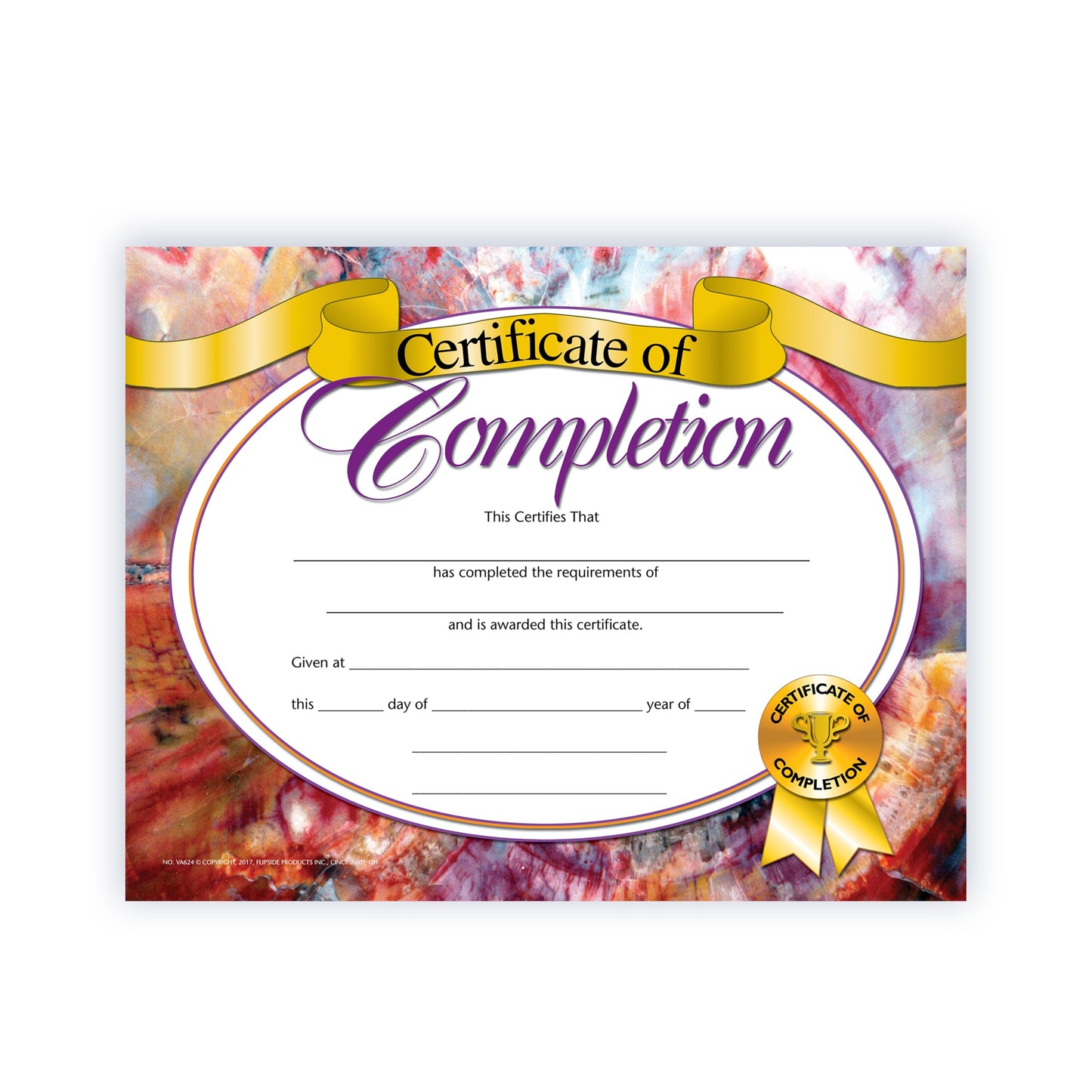 Hayes Certificate Of Completion, Customizable Certificates For Graduation, Achievement, Course Completion, Full-Color Matte Finish, 8.5' X 11' - 30 Pack