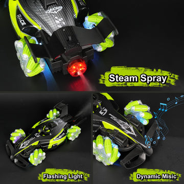 glouslove Remote Control Car, 360Rotation F1 Remote Control Car, 1:12 Scale All-Terrain RC Cars 15+ km/h, 2.4GHz with Lights Mus