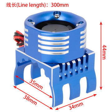 DKKY RC Motor Cooling Fan Heatsink 21000RPM 36mm for Traxxas TRX4 TRX6 Axial SCX10 540 550 1406 1410 1415 1412 Motor (Blue)