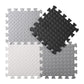 Tamiplay 16 Tiles Foam Play Mat, 0.4 Inch Thicked Interlocking Floor Mats With Solid Colors, Squares Baby Play Mat, Eva Foam Puzzle Floor Mat Foam Mats For Toddlers(White/Black/Gray)