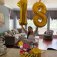Gold 18 Balloon Numbers 40 Inch, 18Th Birthday Decorations For Boys Girls, Number 18 81 Balloons, Large Foil Mylar Balloons For