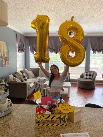 Gold 18 Balloon Numbers 40 Inch, 18Th Birthday Decorations For Boys Girls, Number 18 81 Balloons, Large Foil Mylar Balloons For