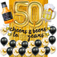 50Th Birthday Decorations Men, Happy 50Th Birthday Decorations With 40 Inch Gold 60 Number Balloons, Birthday Banner, Latex Ball