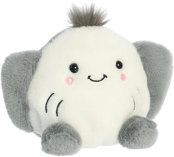 Aurora Adorable Palm Pals Flapjack Stingray Stuffed Animal - Pocket-Sized Play - Collectable Fun - White 5 Inches