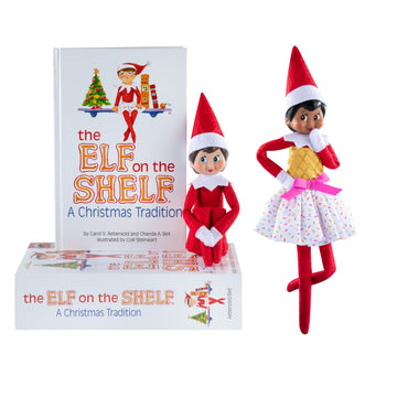 Elf On The Shelf - Blue Eyed Girl Scout Elf & Claus Couture Collection Ice Cream Party Outfit
