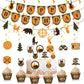 Dianelhall Hunting Theme Party Decorations - 62 Pcs Camo Birthday Supplies, Cupcake Toppers, Brown/Green/Orange, Model: Dianelhall-043