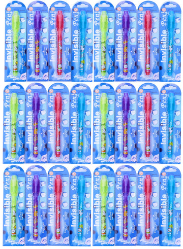Vovru Invisible Ink Pen 24Pcs Spy Pen With Uv Light Magic Marker Kid Pens For Secret Message And Birthday Party,Writing Secret Message For Easter Day Halloween Christmas Party Bag Gift