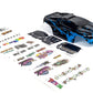 Summitlink Custom Body Muddy Blue Over Black Style Compatible For E-Revo Mini 1/16 Scale Rc Car Or Truck (Truck Not Included) Er