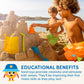 Battat Sand Toys for Kids - 11-Piece Large Sandcastle Building Kit with Molds & Shovel - Outdoor Sandbox Play Set for Ages 3+ - Multicolor