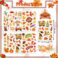 Fall Stickers Autumn Stickers For Kids 640Pcs Thanksgiving Maple Leaves Stickers Hello Fall Stickers Envelope Thanksgiving Party