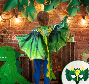 D.Q.Z Toddlers Dragon-Wings Costume For Kids Dinosaur Toys Gifts For 4 Years Old Boys Girls Birthday Dress Up Party (Green)