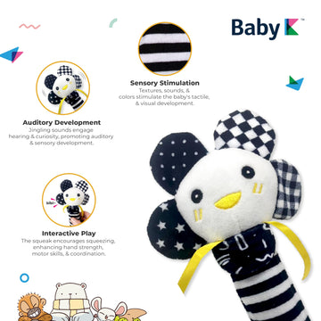 Baby K Rattle Socks & Wrist Rattles And Hand Rattle (Set E+ Flower) - Newborn Toys For Baby Boy Or Girl - Brain Development Infant Toys - Hand And Foot Rattles Suitable For 3-6, 6-12 Months Babies