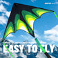 Sgftre Green Huge Delta Kite Easy To Fly,Single Line String With Tail For Beach Flying Kites For Kids And Adults Kites Outdoor T