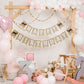 Horse Birthday Decorations - Happy Birthday Burlap Banner - Felt Horse Garland And Pennant Banner - Horse Party Supplies