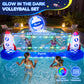 JoyCat LED Inflatable Pool Floats Set,125 Inch Volleyball Net & Basketball Hoop,Floating Swimming Pool Games Beach Toys for Kids