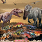 MAGICDINOSAUR 6 Pack Dinosaur Pull Back Car and Play Mat, Car Toys for Kids and Toddlers, Dinosaur Monster Trucks, Dinosaurio To