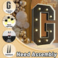 Imprsv Marquee Letters Black 3Ft: Black Party Decor - Light Up Letter G Large 3 Feet Tall - Party Decorations Letter For Graduat