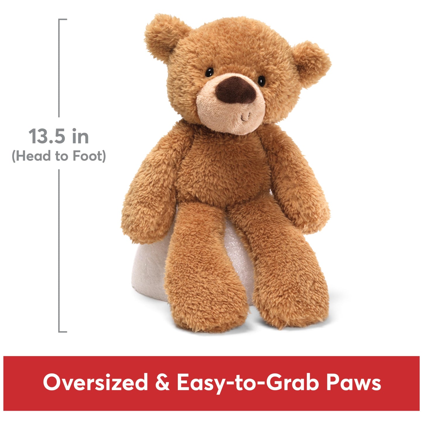 GUND Fuzzy Teddy Bear, Plush Stuffed Animal, 13.5” Beige, Model 6047547, Ages 1+