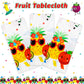 Bkeecten 3 Packs Fruit Theme Table Cover Decorations Watermelon Pineapple Disposable Plastic Tablecloths For Kids Birthday Baby
