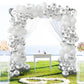 Neburora White And Silver Confetti Balloons 60Pcs 12Inch White Metallic Silver Confetti Balloons For Wedding Engagement Graduati