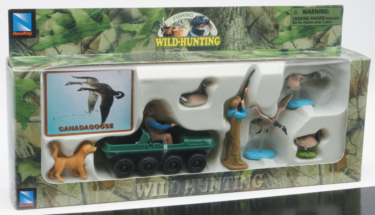 Playset Wild Hunting Assorted (You May Receive Walleye , Rockmountainelk,Mallard, Antelope, Turkey, Moose,Deer Or Pheasant)