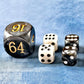 5Pcs Set 30Mm Backgammon Pearl Dice Set - 30Mm (1 3/16'') Large Backgammon Doubling Cube Plus 4Pcs 16Mm Dice (Black/White Marble