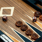 Woodronic 17' Wooden Backgammon Set For Adults, Folding Classic Board Game, Best Strategy Game And Smart Game Of Tactics, Walnut Mahogany Case