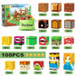 108Pcs Magnetic Blocks Building Toys - Build Mine Magnet World Game Adventure Set 1'' Magnet Building Blocks Cubes Boys Girls Toys Ages 3-5 4-6 5-7 6-8 Kids Gifts For 3-12 Years Old